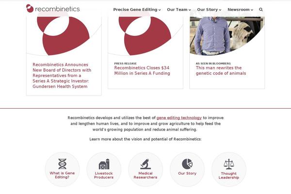recombinetics.com site used Recombinetics