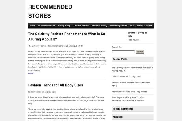 recommendedstores.co.uk site used Ready Review