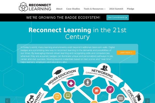 reconnectlearning.org site used Reward-learning-theme