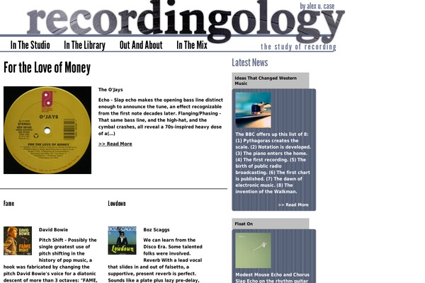 recordingology.com site used Recordingology