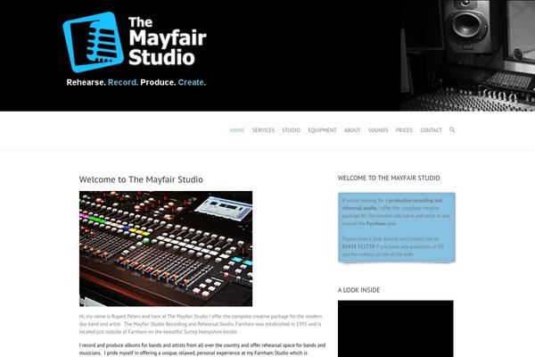 recordingstudiofarnham.com site used Interface