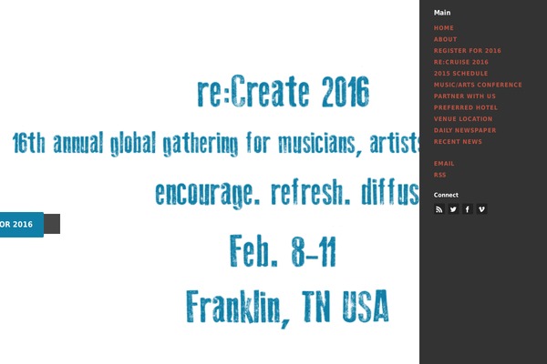 recreateconference.org site used Maximize