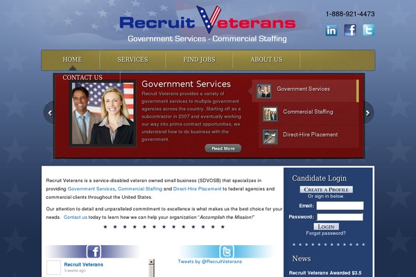 recruitveterans.com site used Rvnew