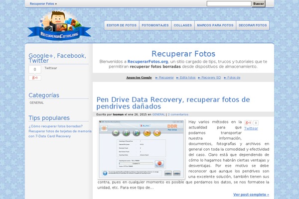 recuperarfotos.org site used Finished