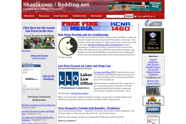 redding.net site used Redding