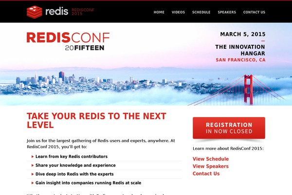 redisconf.com site used Rs-redis