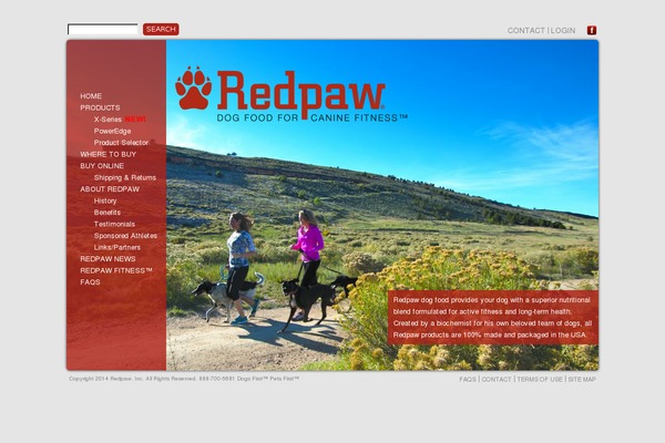 redpawdogfood.com site used Redpaw
