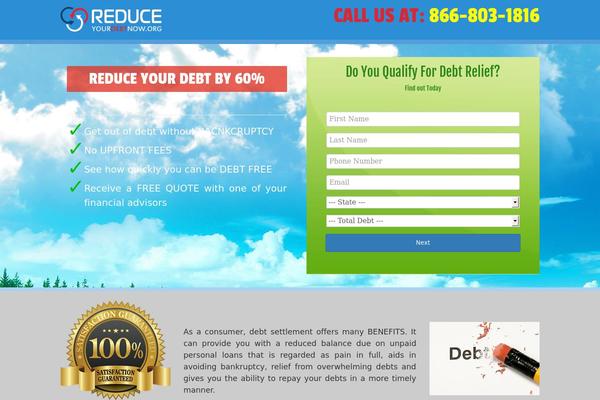 reduceyourdebtnow.org site used Debt-settlement