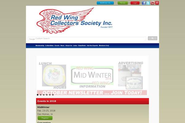 redwingcollectors.org site used Rwcs-child