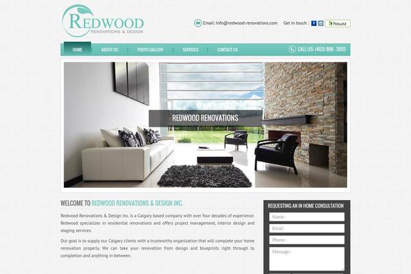 Redwood theme site design template sample