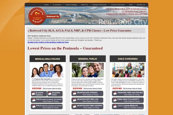 redwoodcitycprclasses.com site used Wordpressorange2