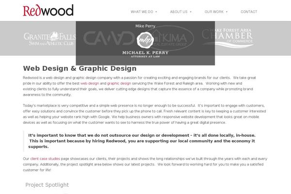 redwoodproductions.com site used Bootstrap Basic