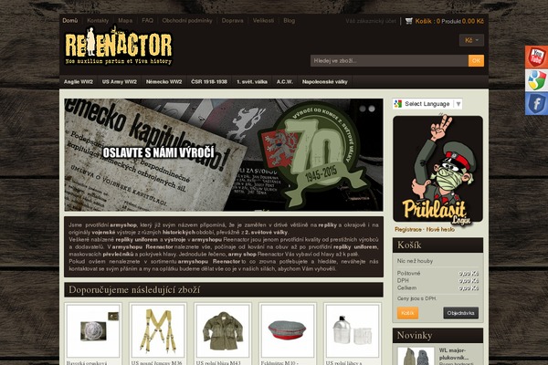 reenactor.cz site used Pressto