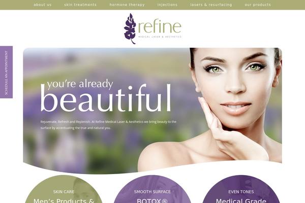 Refine theme site design template sample
