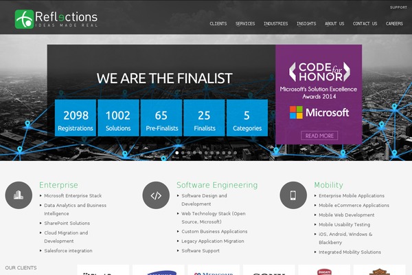 reflections WordPress theme, websites list used reflections theme reflections theme websites examples