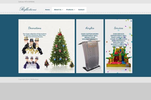 Reflection theme site design template sample
