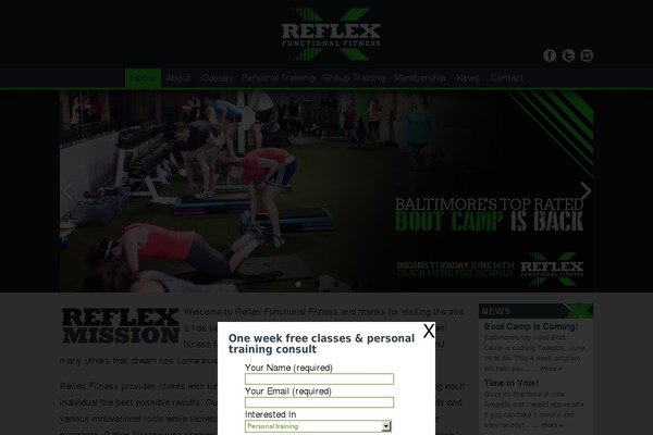 reflexfitbaltimore.com site used Reflex14