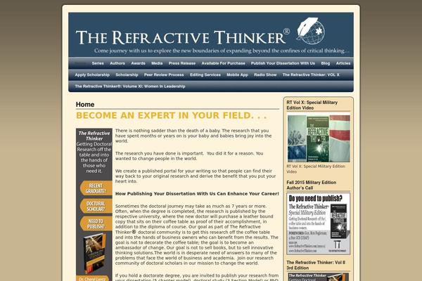 refractivethinker.com site used Lorem-ipsum-books-media-store