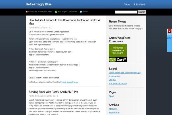 ColdBlue theme site design template sample