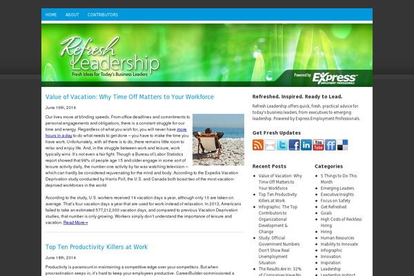 Canvas theme site design template sample