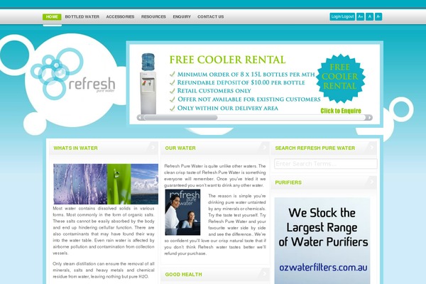 refreshpurewater.com.au site used Bravada