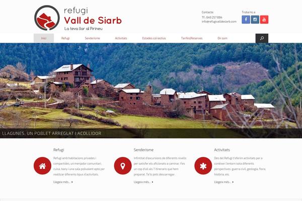 Vantage theme site design template sample