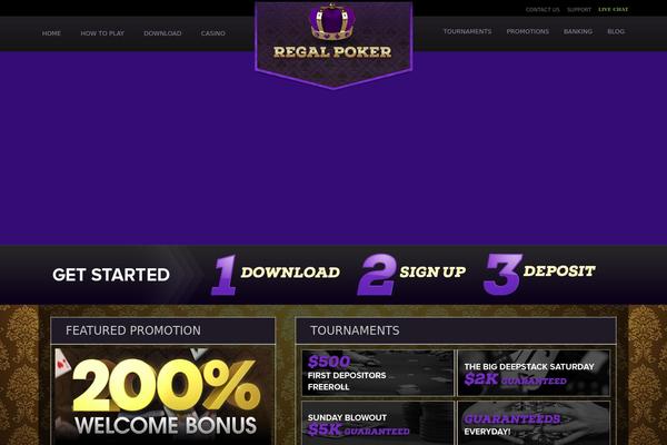 regalpoker.com site used Regal