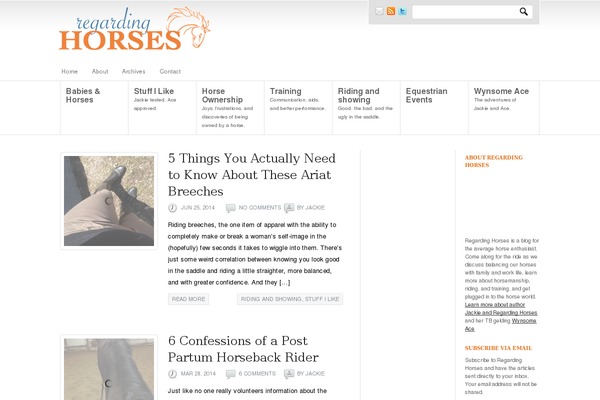 regardinghorses.com site used Newscast