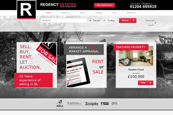 regencyestates.co.uk site used Regency