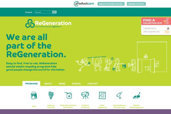 regeneration.ca site used Regeneration