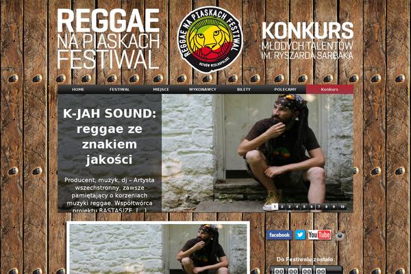 reggaenapiaskach.pl site used Reggae