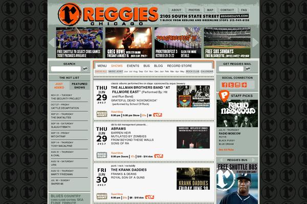reggieslive.com site used Reggies