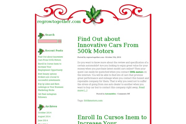 regrowtogether.com site used Christmas-1