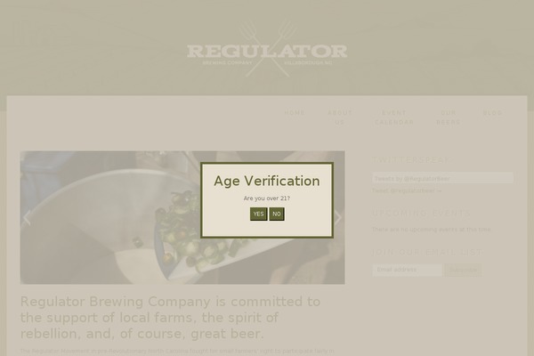 regulatorbrewing.com site used Regulator