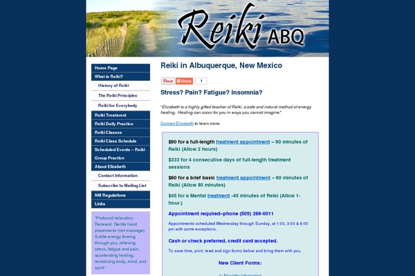 reikiabq.com site used Reikiabq