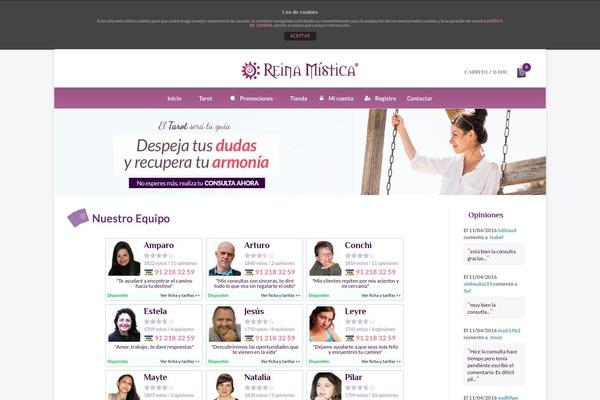 reinamistica.com site used Flatsome