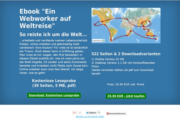 reise-ebook.com site used Weddigkeutel-wordpress-landingpage