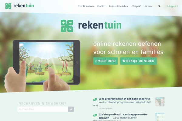 rekentuin.nl site used Product-onepager