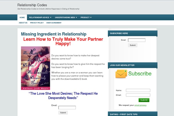 relationshipcodes.com site used Coming-soon-lite