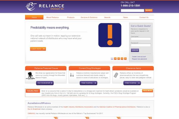 reliancewholesale.com site used Reliance.com