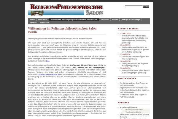 religionsphilosophischer-salon.de site used Religionsphilosophie