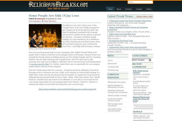 religiousfreaks.com site used Elegantblue