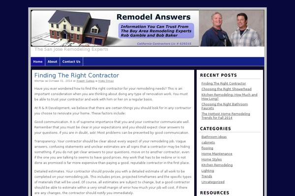 remodelanswers.com site used Headway-166