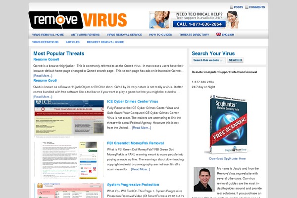 removevirus.org site used Sleek