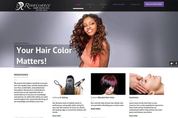 HairPress theme site design template sample