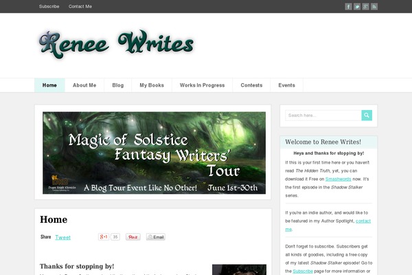 Seven Blog theme site design template sample