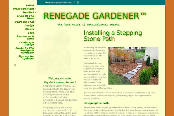 Renegade theme site design template sample