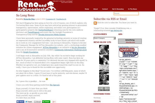 renodiscontent.com site used Elegantblue
