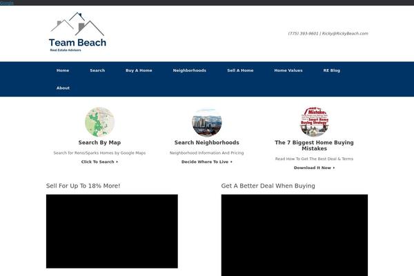 Vantage theme site design template sample