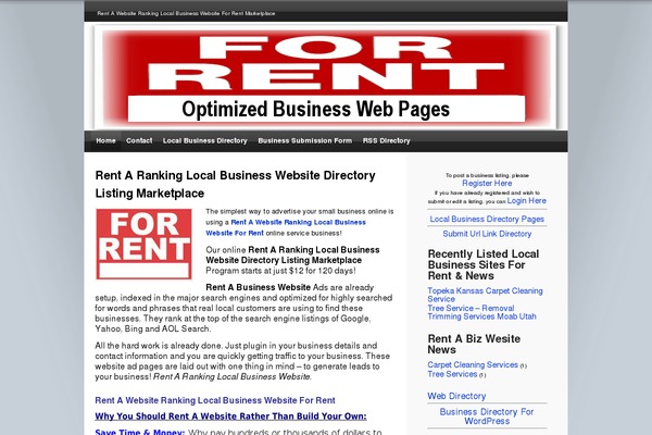 rentabizwebsite.com site used Wpbusinesspress